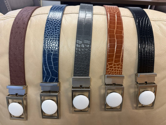 Birdie Ball Buckle on Spencer Belt