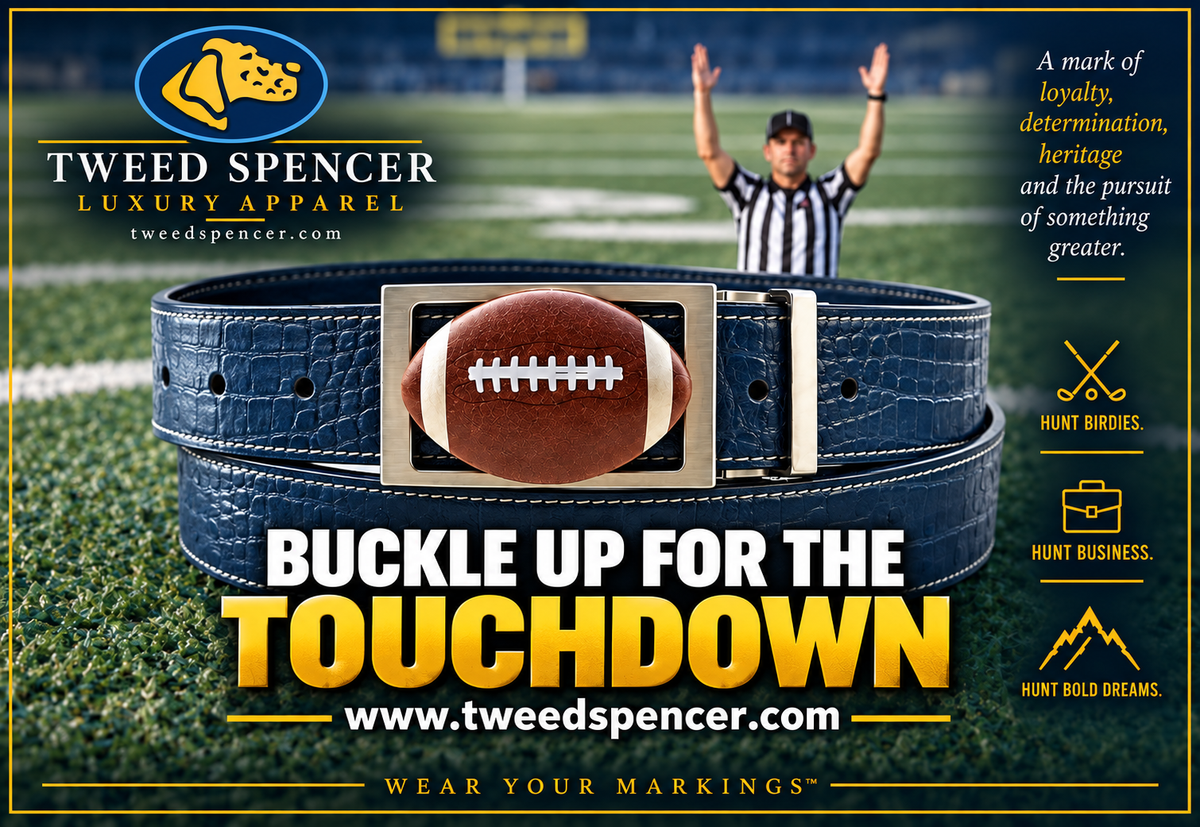 Football 🏈 Buckle on Mock Blue Croc