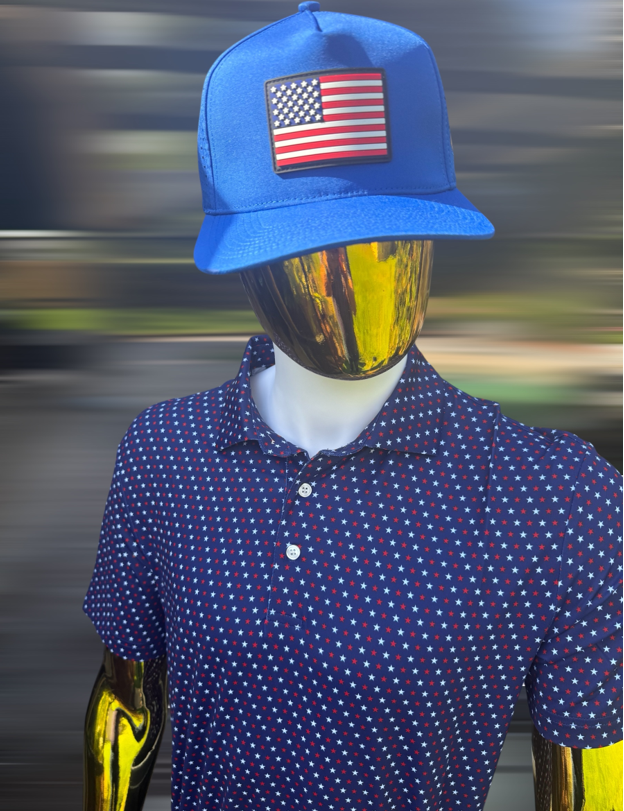 USA Stars Navy Performance Polo