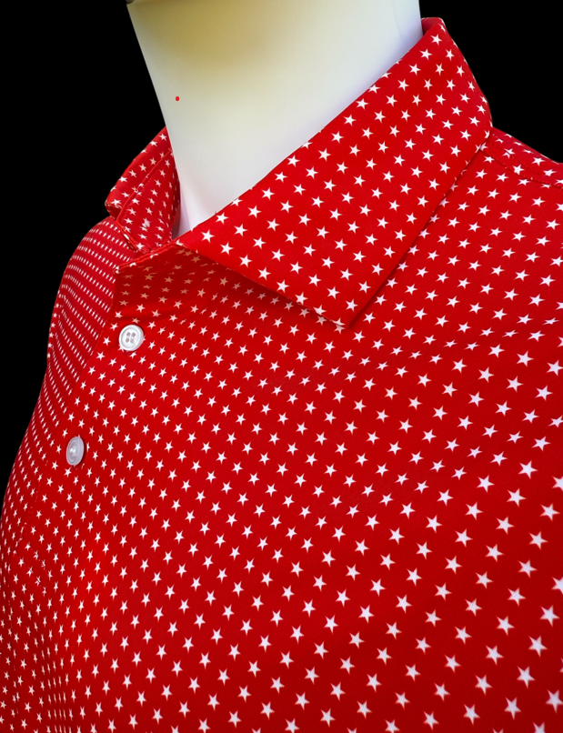 USA Stars Red Performance Polo
