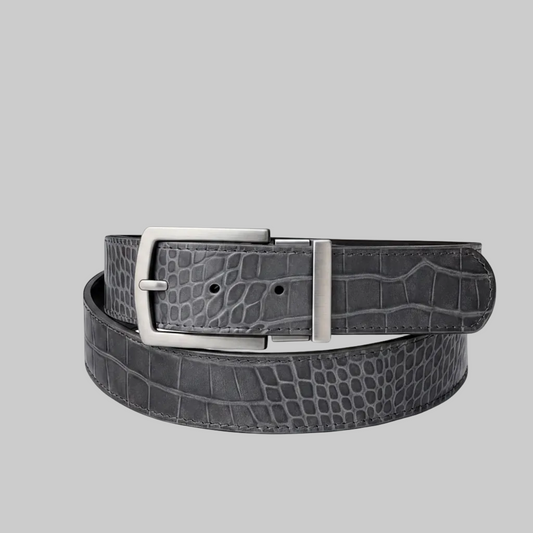Gray Croc Spencer Belt