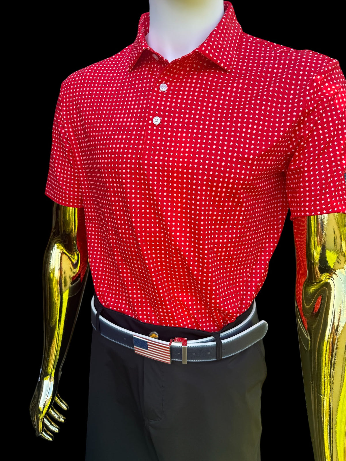 USA Stars Red Performance Polo