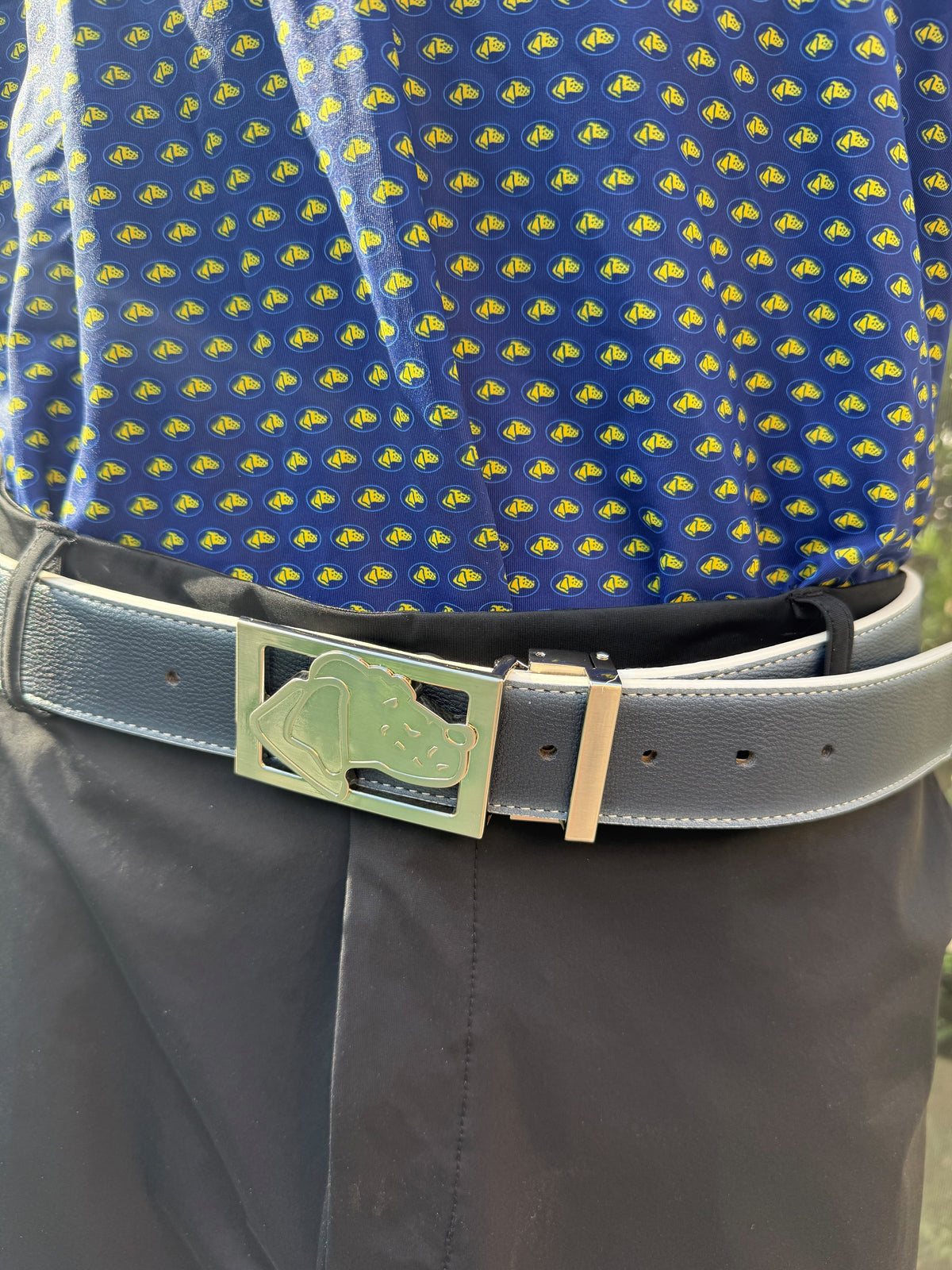 Tweed Sport Blue Belt/Hunt Dog Buckle